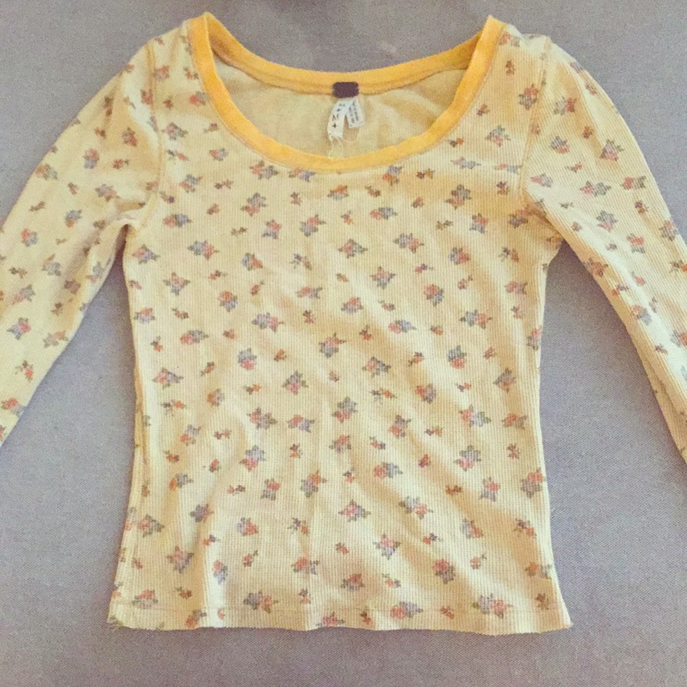 We the free long sleeve yellow t!